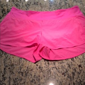 Lululemon pink running shorts